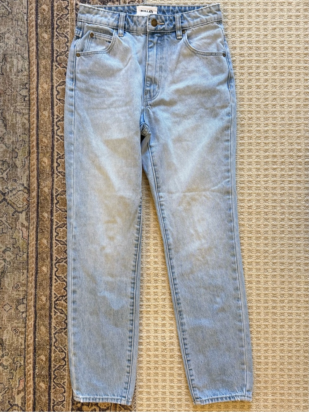 ROLLA'S Miller Skinny Horizon Blue Light Blue Slim Straight Jeans
